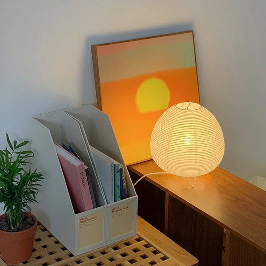 Serene Japanese Lantern Table Lamp